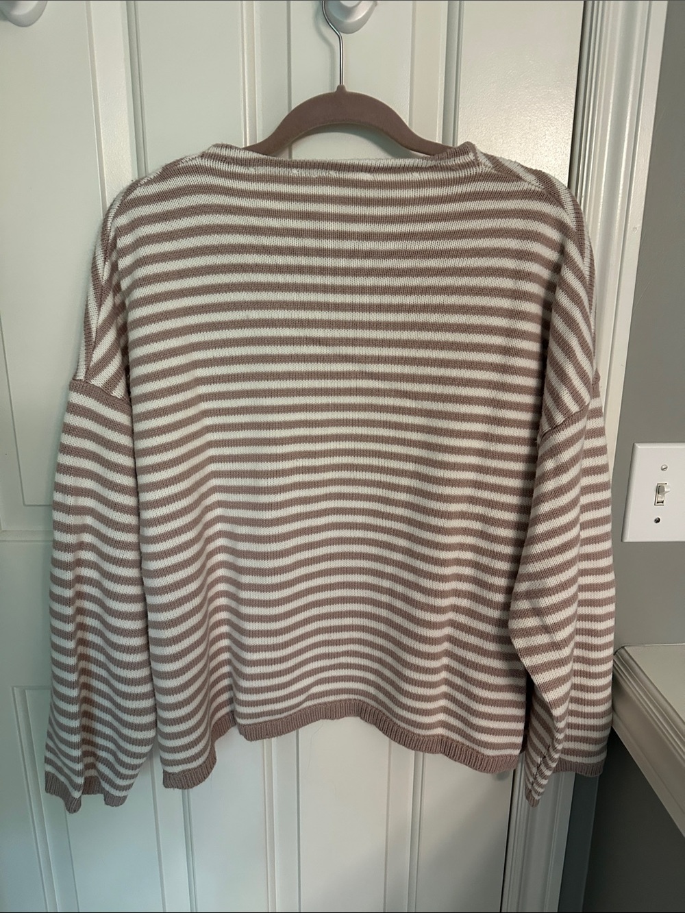 CJLA Wesley Sweater - Lavender/Cream Stripe - Picture 5 of 6